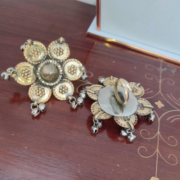 Afghan Ethnic Ring With Silver Bells, Massive Kuchi Ring, Afghan Jewelry - Picture 3 of 8